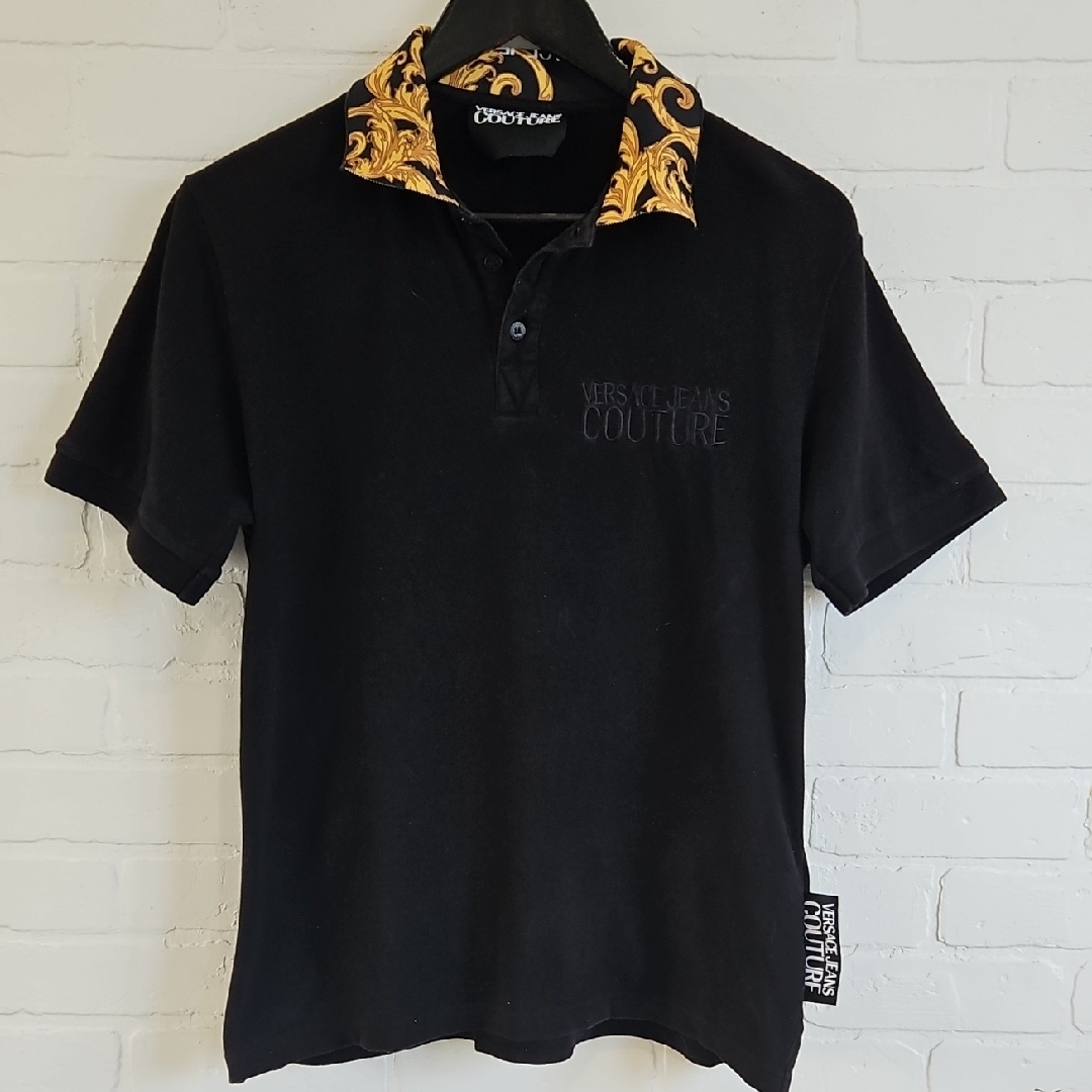 Versace Jeans Collection Black Polo Shirt